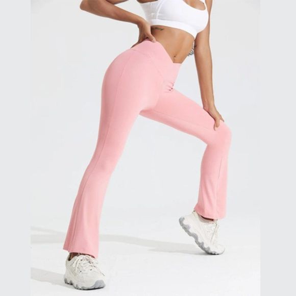 Flare Crossover Legging - Flare legging - Crossover Legging - Pink cross… - Picture 6 of 6